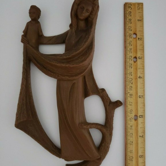 Vintage Mary And Infant Jesus Wall Hanger - Picture 2 of 12